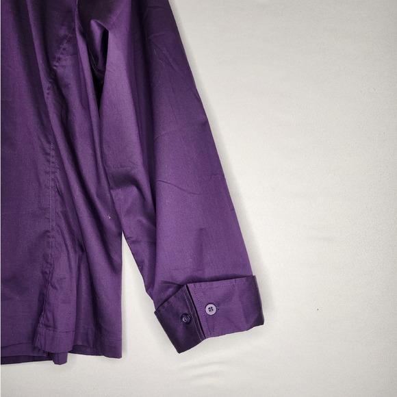 Avenue Wrap Blouse Size 18/20 Purple Three quarter sleeves - Picture 3 of 7